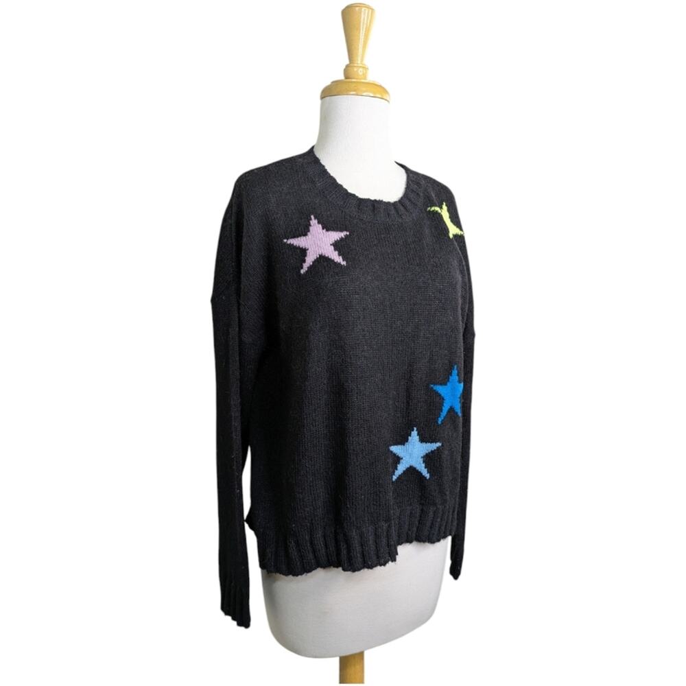 Rails Perci Star Print Sweater Small Wool Alpaca Cashmere Multicolor Black Pullo